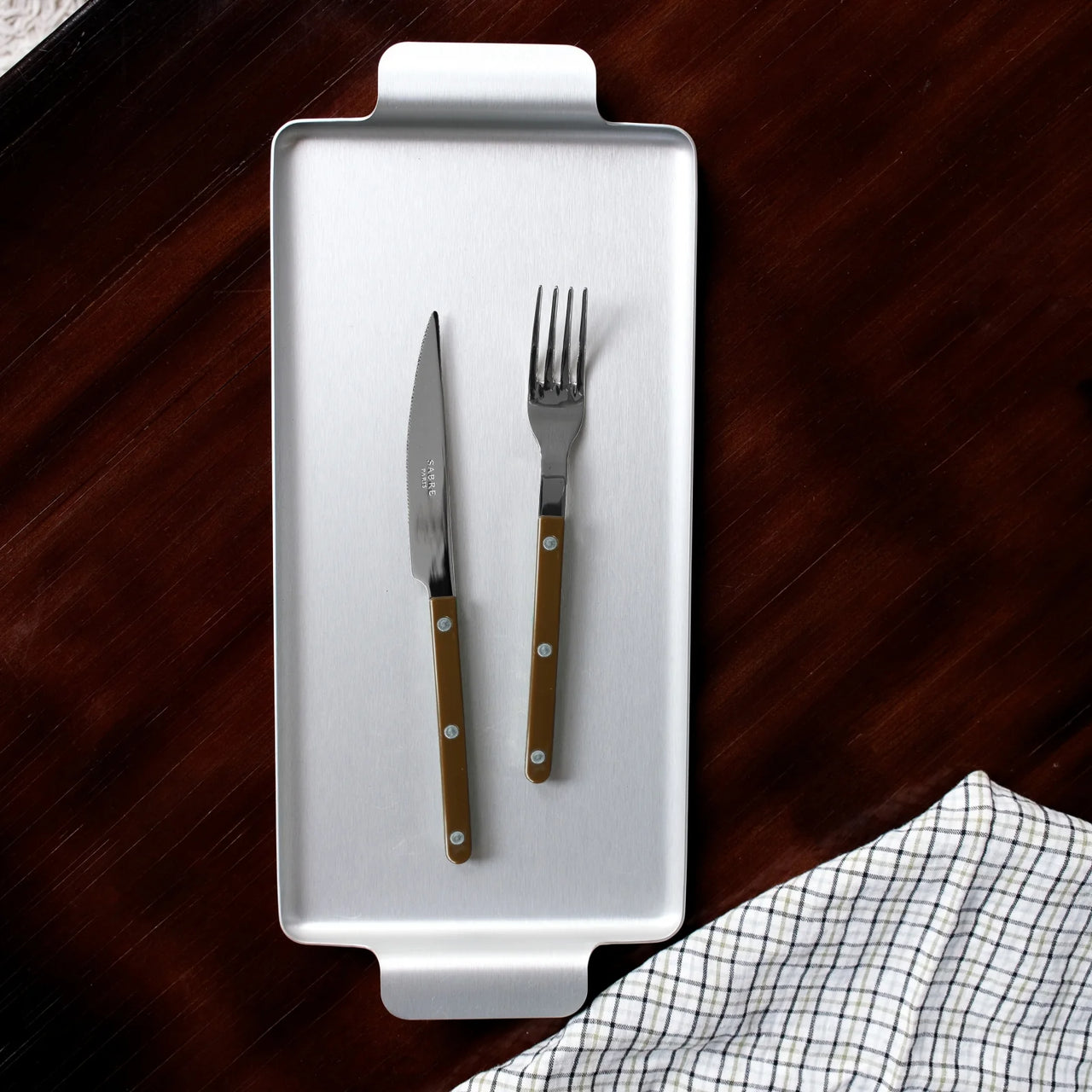 Sabre Paris Bistrot Solid Cutlery 16pc Set ~ Chocolate