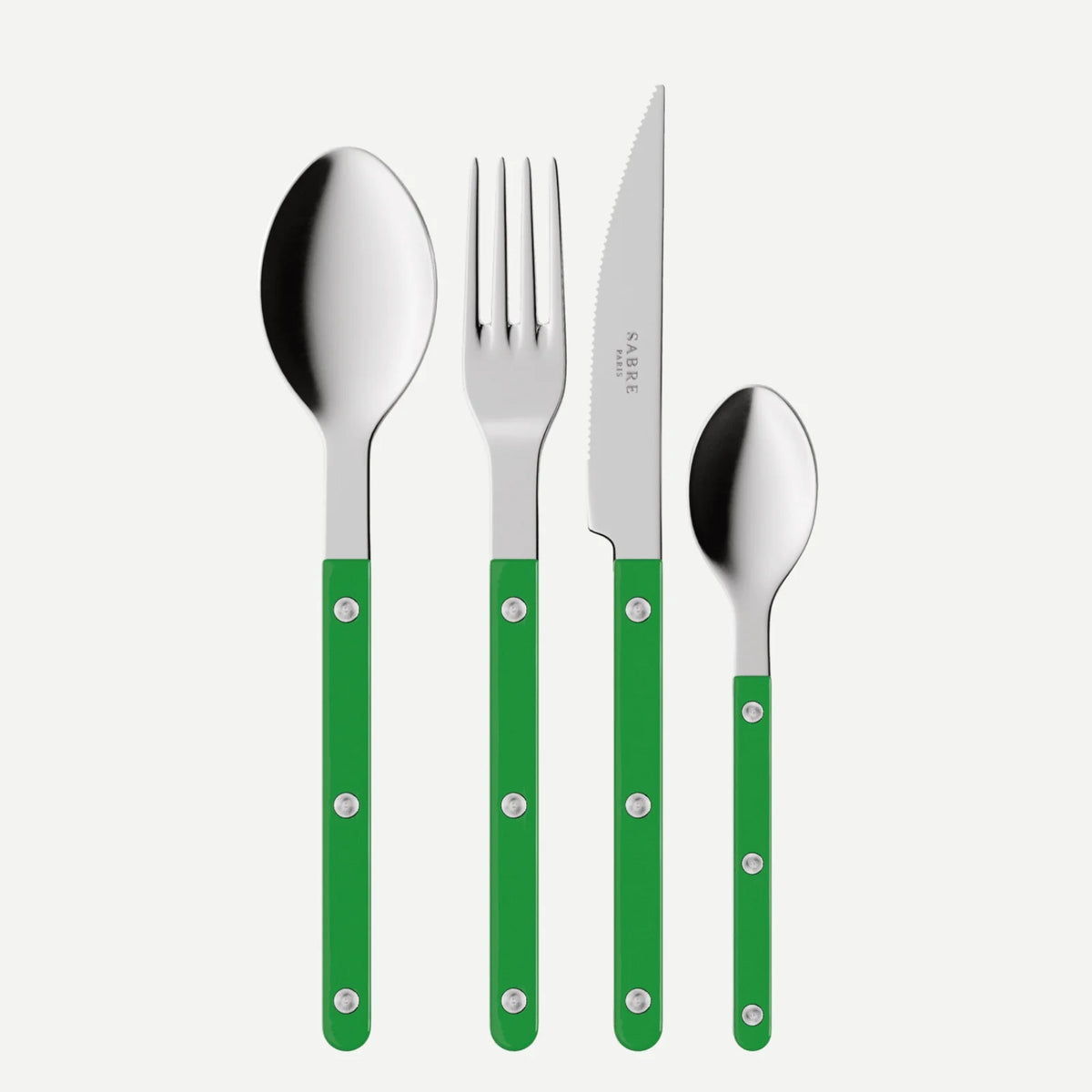 Sabre Paris Bistrot Solid Cutlery 16pc Set ~ Garden Green