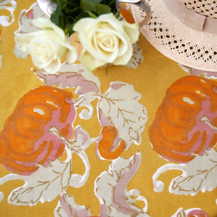 Couleur Nature Tablecloth ~ Pumpkin Orange & Mustard
