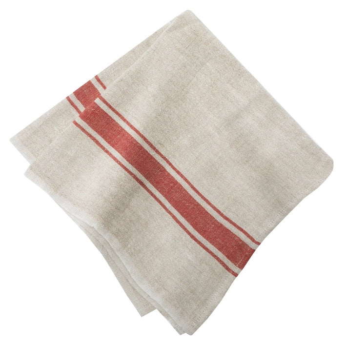 Couleur Nature Napkin ~ Marseille Red & Natural