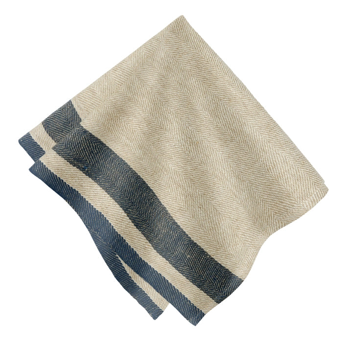 Couleur Nature Napkins ~ Gordes Natural & Blue