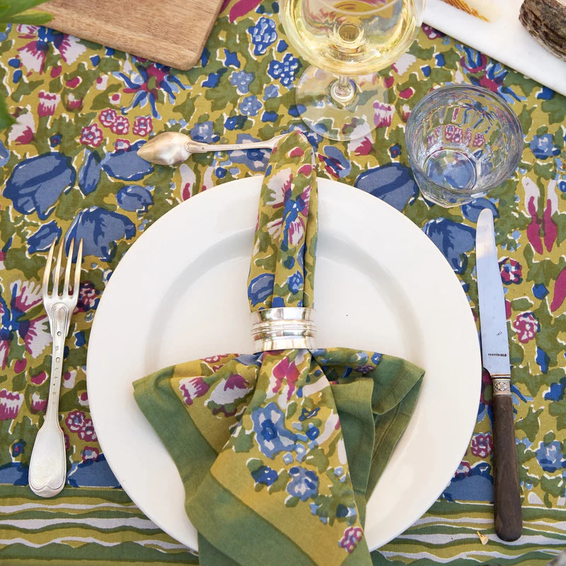 Couleur Nature Napkin ~ Jardin Blue & Vert