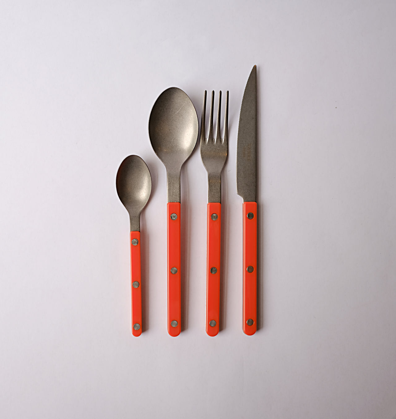 Sabre Paris Bistrot Solid Cutlery 16pc Set - Orange Vintage Finish