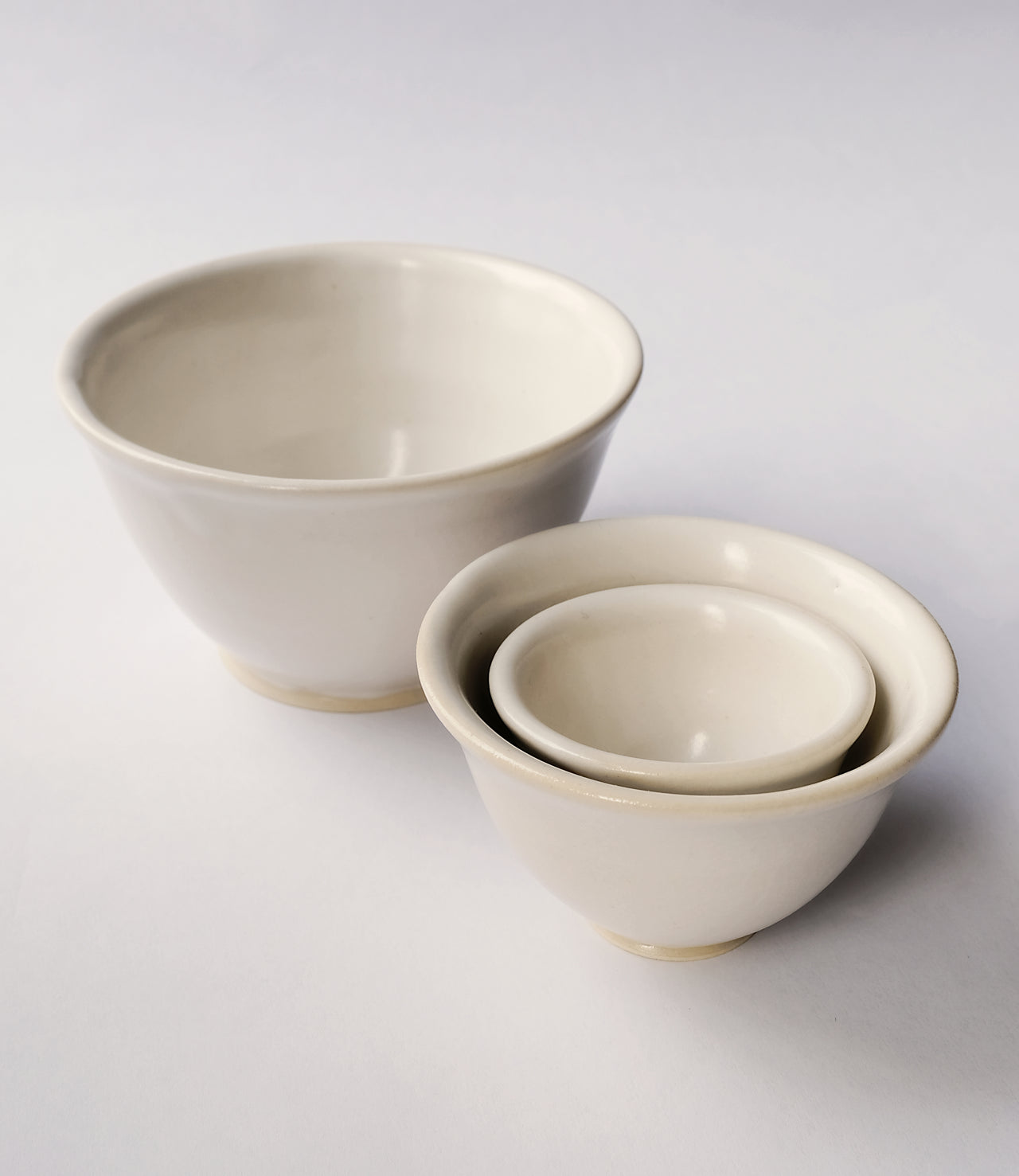 Florian Home x Tahni Bouhadana Mini Bowl Set - White Stoneware