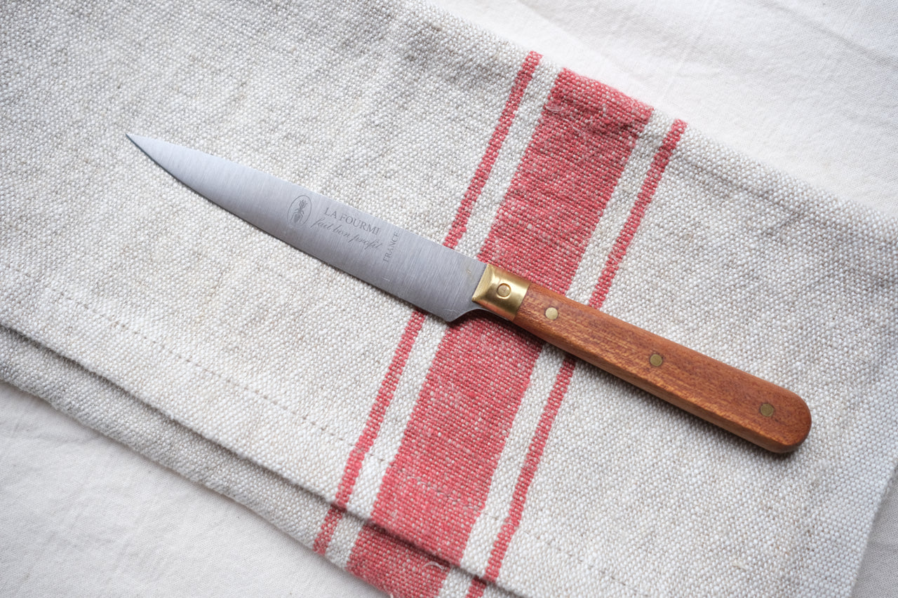 LA FOURMI Kitchen Knife ~ Brass and Rosewood Handle