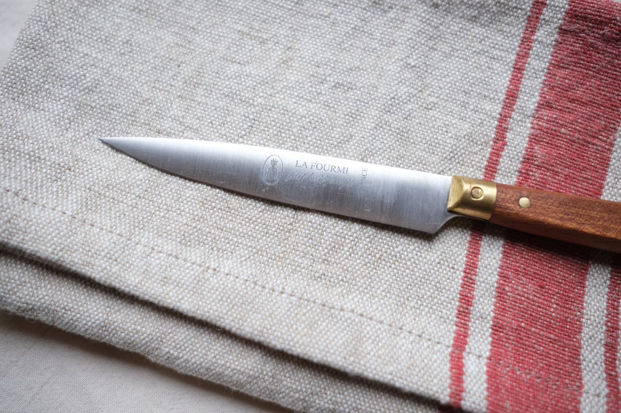 LA FOURMI Kitchen Knife ~ Brass and Rosewood Handle