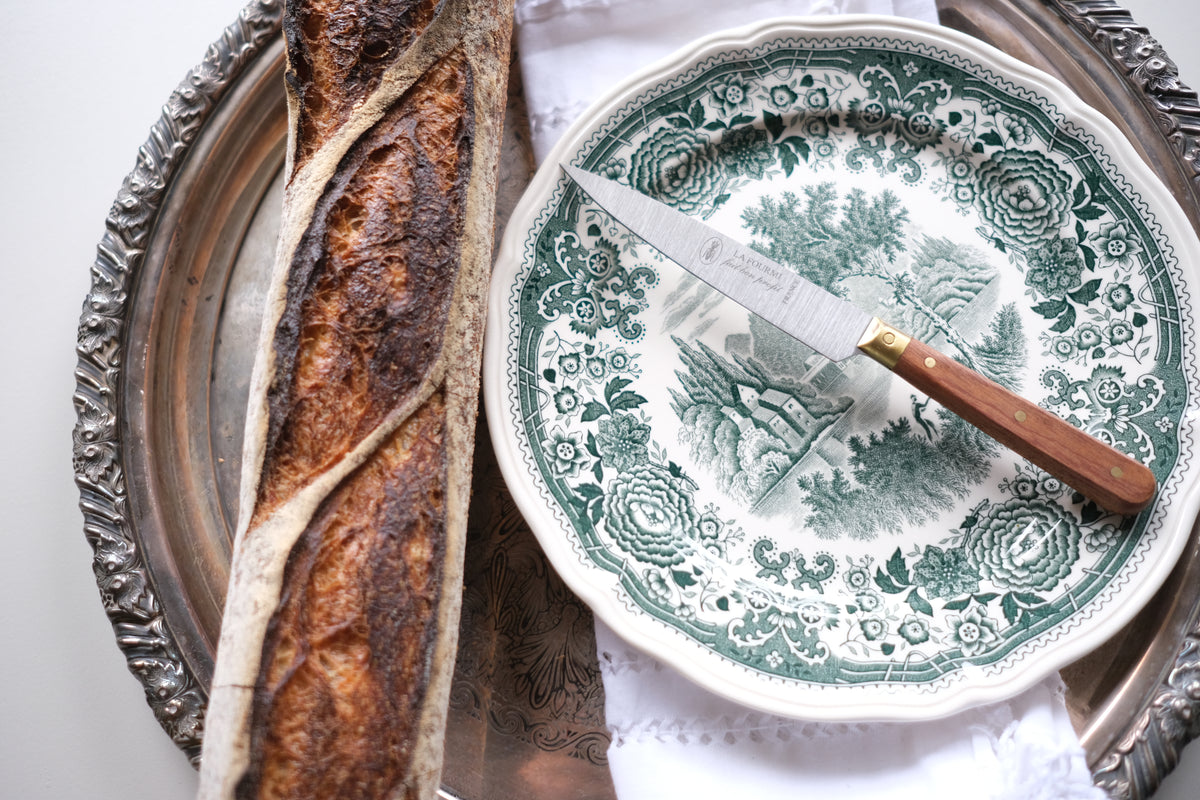 LA FOURMI Kitchen Knife ~ Brass and Rosewood Handle