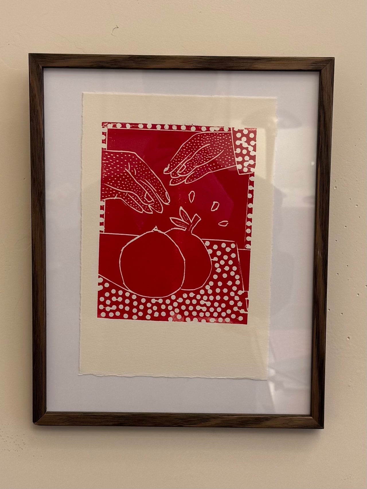 Ella Mittas Woodcut print A4 - five