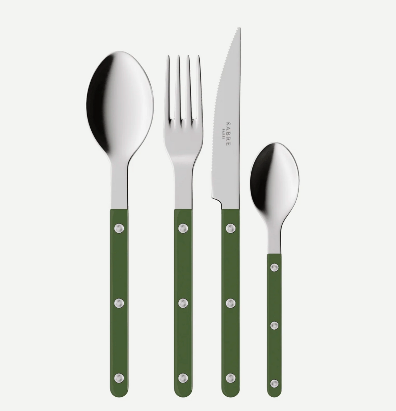 Sabre Paris Bistrot Solid Cutlery 16pc Set - Green