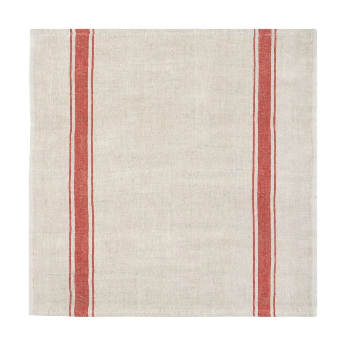 Couleur Nature Napkin ~ Marseille Red & Natural