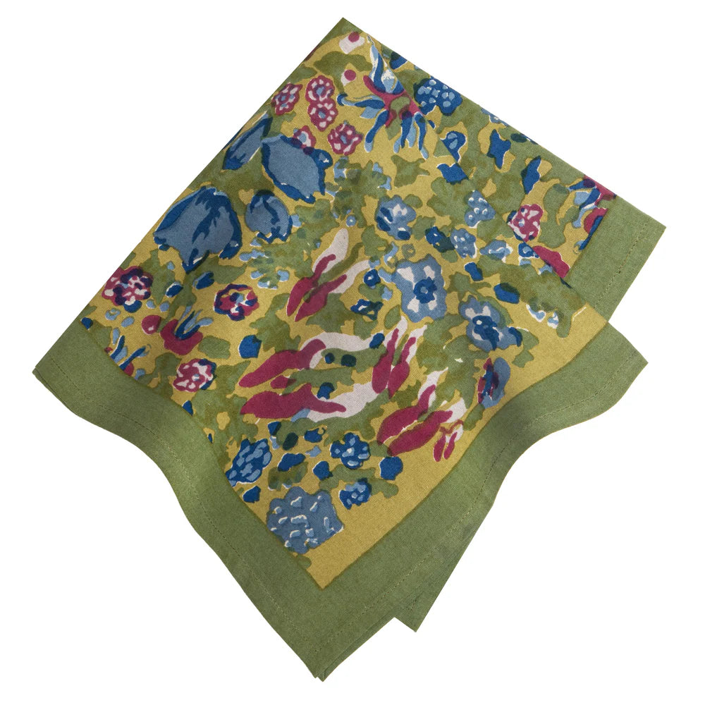 Couleur Nature Napkin ~ Jardin Blue & Vert
